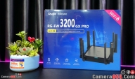 Router wifi 2 băng tần RUIJIE RG-EW3200GX PRO tốc độ 3200Mbps, 4 cổng LAN truy cập đồng thời 60 tài khoản, quản lý app điện thoại