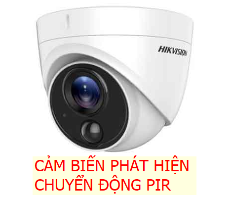 Camera HDTVI HD, HIKVISION DS-2CE71D8T-PIRL 2.0Mp, Dome, Vỏ kim loại, CẢM BIẾN PHÁT HIỆN CHUYỂN ĐỘNG PIR, chống trộm, đèn