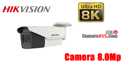Camera HDTVI HD, HIKVISION DS-2CE19U1T-IT3ZF, độ phân giải 4K, 8Mp, thân, Vỏ kim loại