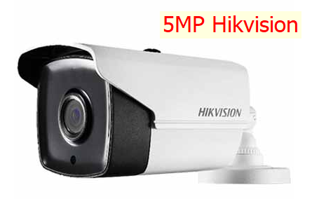 Camera HDTVI HD, HIKVISION DS-2CE16H0T-IT5(F) 5.0Mp phổ thông, thân, Vỏ kim loại, hồng ngoại 80m