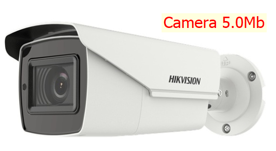 Camera HDTVI HD, HIKVISION DS-2CE16H0T-IT3ZF 5.0Mp phổ thông, thân, Vỏ kim loại, hồng ngoại 80m