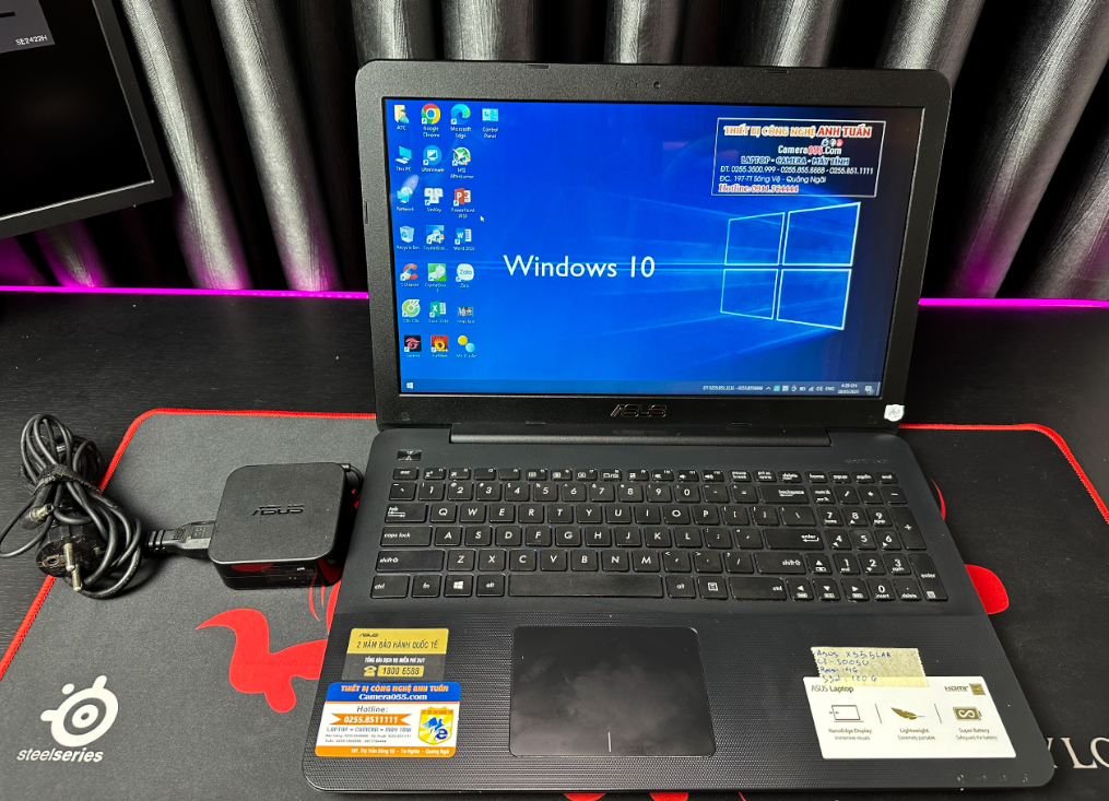 Laptop Asus X555LAB, CPU Core i3 5005U, Ram 4GB/, SSD 120gb, VGA HD5500, màn hình 15.6 HD, Laptop cũ Quảng Ngãi