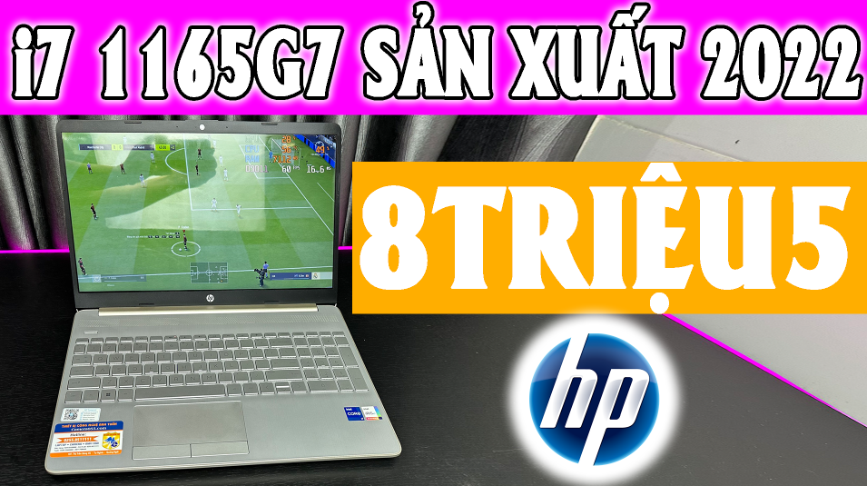 Laptop HP 15s-du3589TU, Core I7-1165G7, Dram 4 8GB, SSD M2 512Gb, Màn hình 15.6'' HD, Win 11 Home SL/VÀNG