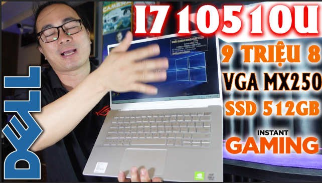 Laptop Dell Inspiron 5498, I7 10510U, Ram 8GB, SSD  512GB, VGA MX250,  Màn hình 14" FHD , IPS, phím LED PHÍM, Laptop cũ Quảng Ngãi