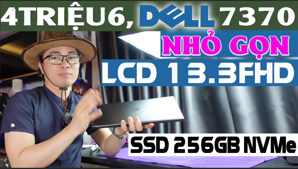 Dell Latitude 7370, Core M5 6Y57, RAM 8GB, SSD 256GB NVMe, Màn hình 13.3" FHD, Phím led, LAPTOP CŨ QUẢNG NGÃI #laptopquangngai