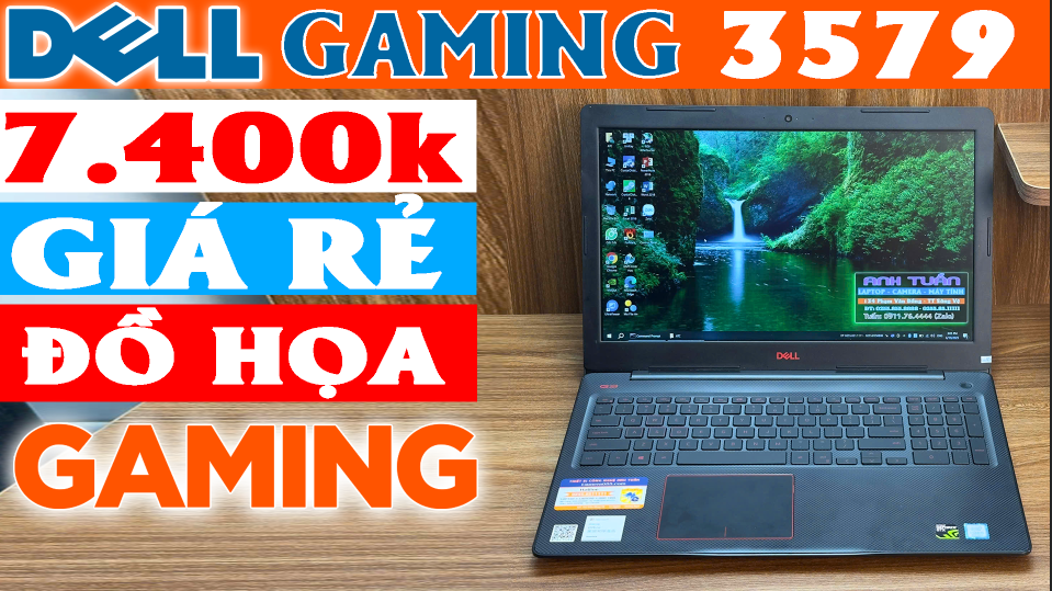 Laptop Dell Gaming G3 3579 i5 8300H, Ram 8 GB, SSD 256GB, VGA 10606gb, LCD 15.6" FHD, Phím số, laptop cũ quảng ngãi #dellG3 #dellgaming #dell3579 #laptopdell