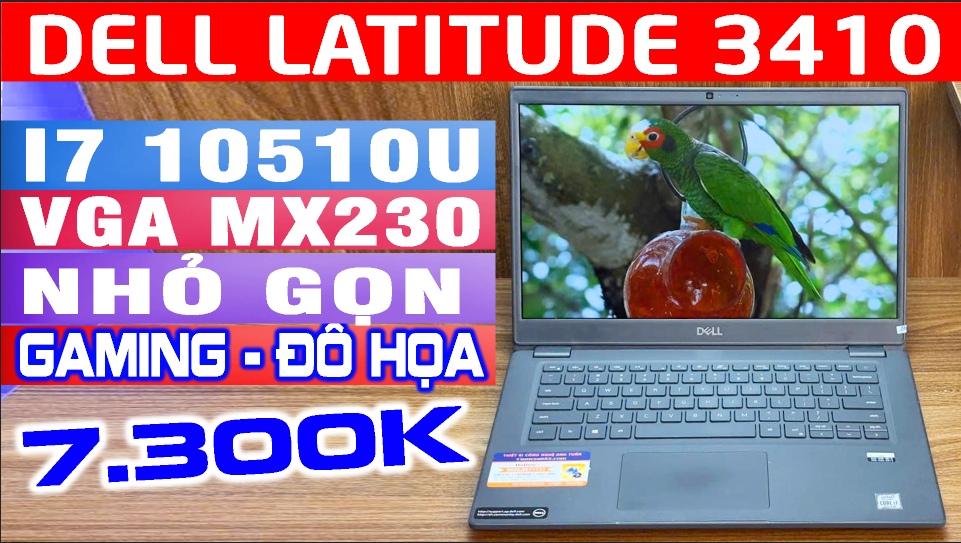 DELL LATITUDE 3410, I7 10510U, RAM 8GB,  SSD M2 128GB + SSD 512GB, LCD 14″ FHD, VGA MX230, laptop cũ quảng ngãi #dell3410 #delllatitude3410 #dellquangngai