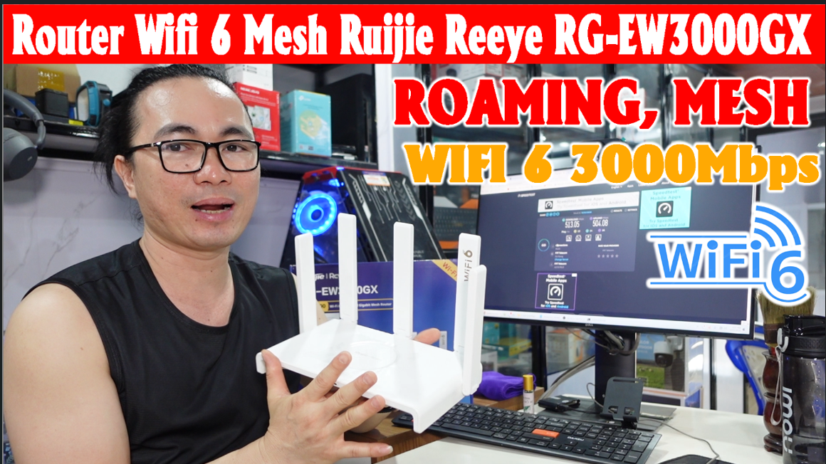 PHÁT WIFI 6  RUIJIE RG-EW3000GX  - XỊN XÒ DÀNH CHO QUÁN CAFE NHÀ HÀNG, KHÁCH SẠN, GAME, VĂN PHÒNG #ruijieew3000gx #wifi6ruijie